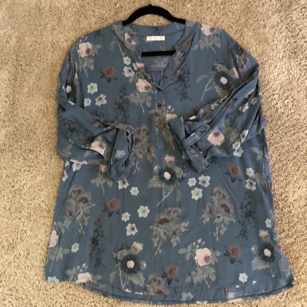 3/4 Sleeve Tunic Blouse